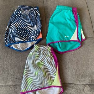 Girls Nike running shorts Large